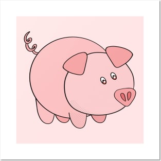 A cute little pig Posters and Art